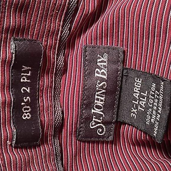 St. John's Bay 3X tall80s 2 play red button down casual men's shirt 👕 - Picture 3 of 3